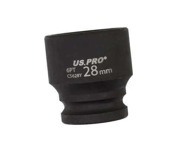 Us Pro Tools 28Mm Impact Socket 1/2" Drive 6 Point Single Hex 3828 1