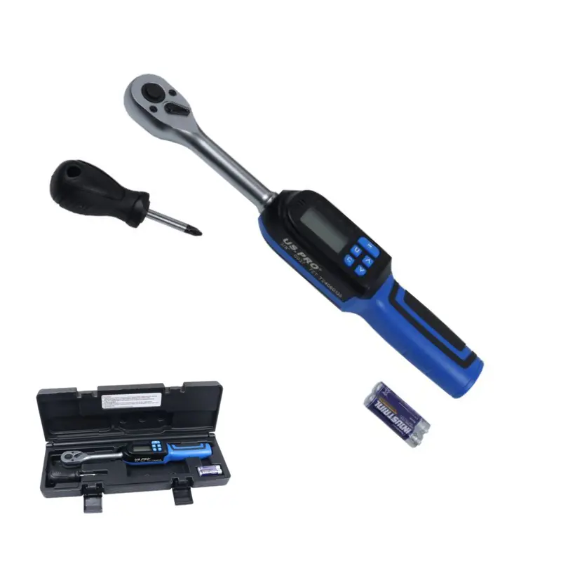 Us Pro Tools 3/8" Drive Digital Short Shank Torque Wrench 3-60Nm 6937 1