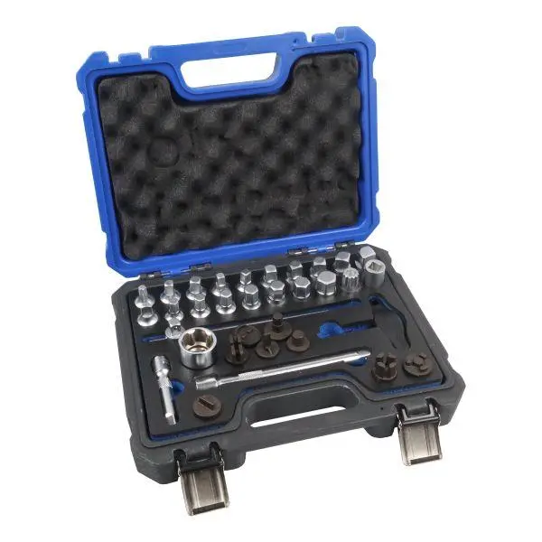 Us Pro Tools 33Pc 3/8" Dr Master Oil Drain Plug Key Set 6245 1