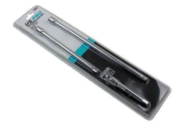 Us Pro Tools 3Pc 1/4" Dr Socket Extension Bar Set 75Mm 150Mm 250Mm Long 3261 2