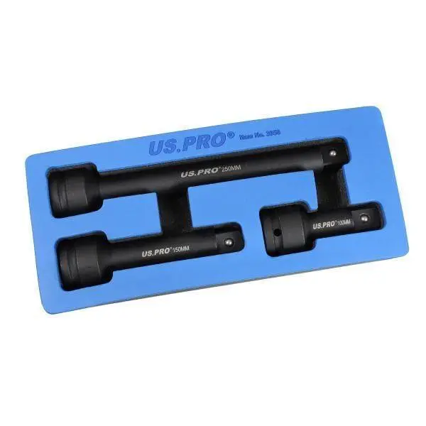 Us Pro Tools 3Pc 3/4" Dr Impact Extension Bar Set Bars For Sockets 3950 1