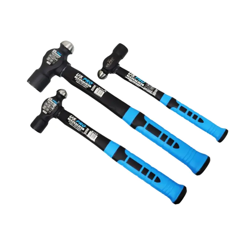 Us Pro Tools 3Pc Ball Pein Hammer Set Fibreglass Handle 8Oz 16Oz 32Oz 4605 1