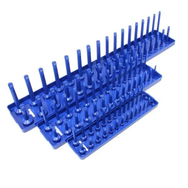 Us Pro Tools 3Pc Socket Storage Rack Tray For 1/4" - 3/8" - 1/2" Sockets 2219 1