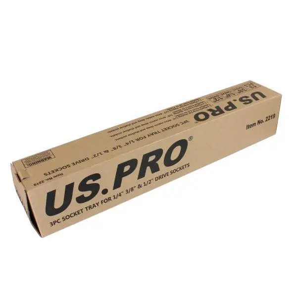 Us Pro Tools 3Pc Socket Storage Rack Tray For 1/4" - 3/8" - 1/2" Sockets 2219 2