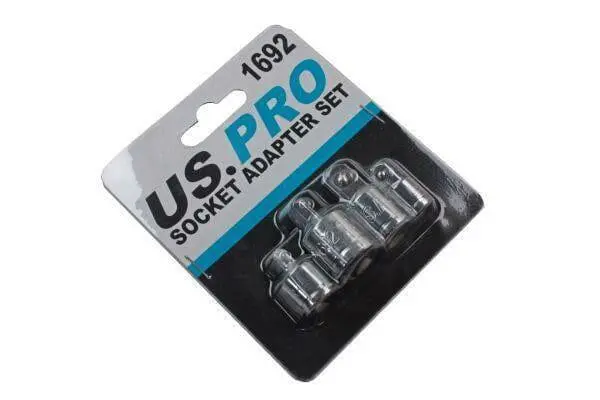 Us Pro Tools 4 Piece Socket Adapter Set 1/4", 3/8" & 1/2" Drive 1692 1