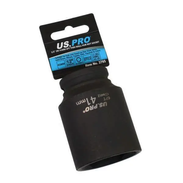Us Pro Tools 41Mm 1/2" Drive Hub Nut Socket 6 Point Deep Impact Socket 3795 1