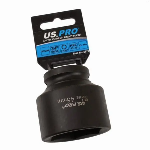 Us Pro Tools 45Mm 3/4" Dr 6 Point Impact Socket 3719 1