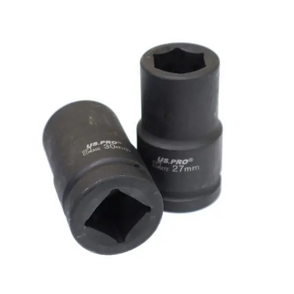 Us Pro Tools 4Pc 1" Dr 6Pt Deep Impact Sockets 27,30,32,33Mm 3692 2