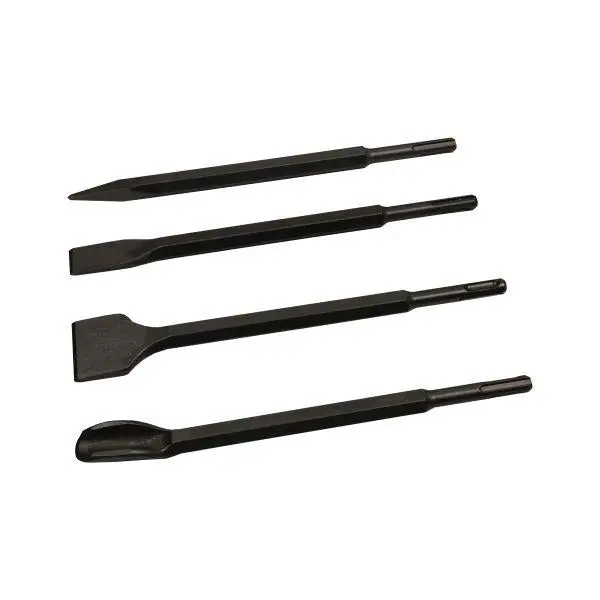 Us Pro Tools 4Pc Sds Plus Chisel Set 250Mm - Point, Gouging & 2 Flat 7218 1
