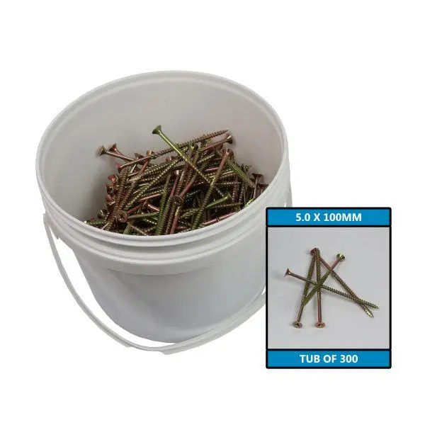 Us Pro Tools 5.0 X 100Mm Csk Pozi Advanced Multi Purpose Screws - Tub 300 9260 1