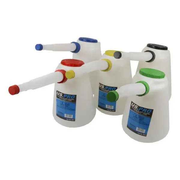 Us Pro Tools 5Pc Measuring Jugs With Coloured Lids And Spouts - 5 Litre 9271 1