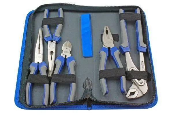 Us Pro Tools 5Pc Pliers Set In Case Combination Long Bent Nose Side Cutters Water Pump 1821 1