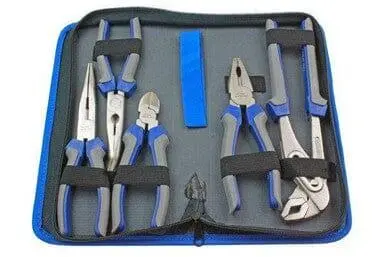 Us Pro Tools 5Pc Pliers Set In Case Combination Long Bent Nose Side Cutters Water Pump 1821 1
