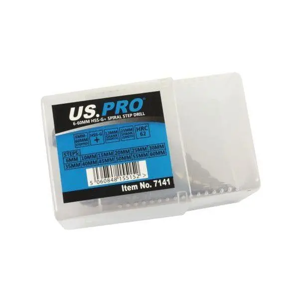 Us Pro Tools 6 - 60Mm Hss-G+ Step Drill Spiral Step Cone 7141 2