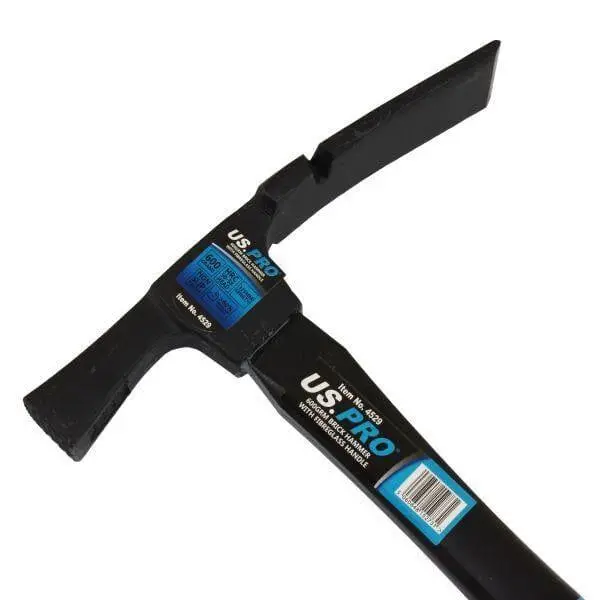 Us Pro Tools 600 Gram Brick Hammer With Fibreglass Handle 4529 2