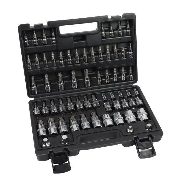 Us Pro Tools 64Pc 1/4", 3/8" & 1/2" Star Bit Sockets & E Star Sockets Set 7568 1