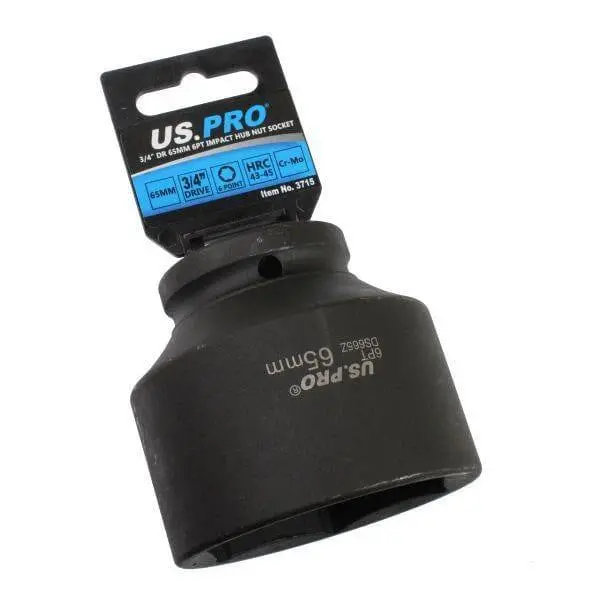 Us Pro Tools 65Mm 3/4" Dr 6 Point Impact Hub Nut Socket 3715 1