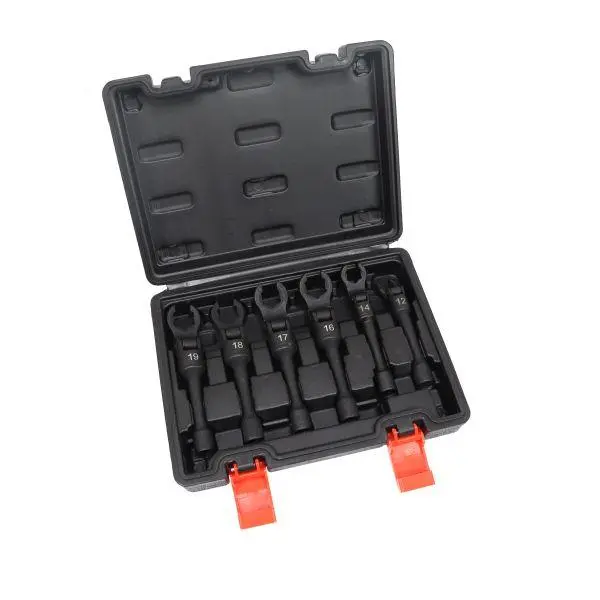 Us Pro Tools 6Pc 3/8" Dr Flexi Head Diesel Injector Line Socket Wrench Set 12-19Mm 5642 1