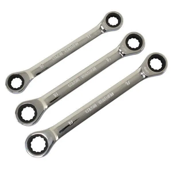 Us Pro Tools 6Pc Metric Double Ring Gear Ratchet Spanner Wrench Set 8-19Mm 3469 2