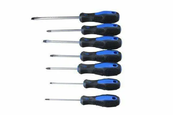 Us Pro Tools 7 Piece Magnetic Screwdriver Set - Slotted & Phillips 1592 1