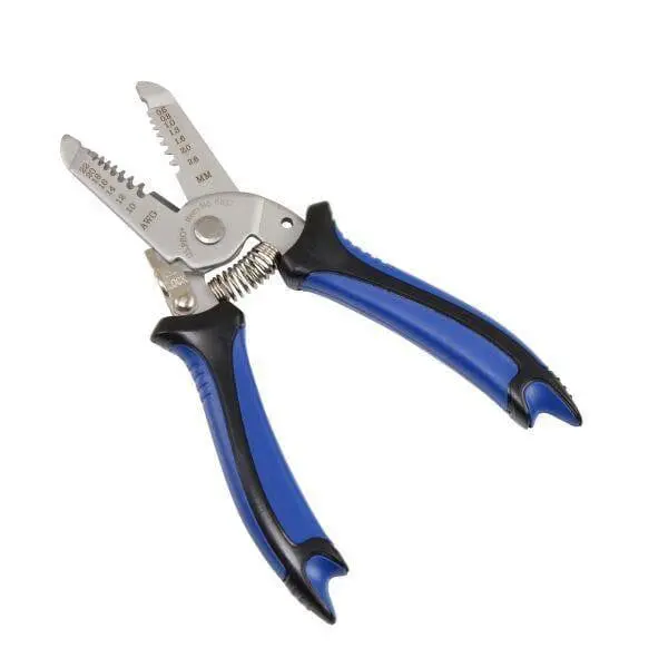 Us Pro Tools 7" Stainless Steel Wire Stripper Cutter 0.6 To 2.6Mm Ergonomic Handles 6837 1