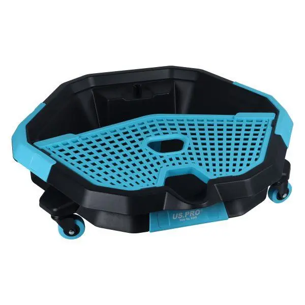 Us Pro Tools 8 Litre Oil Drain Pan & Tool Caddy On Castors Garage Tray 6249 1