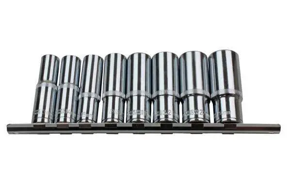 Us Pro Tools 8Pc 1/2'' Dr 6Pt Metric Deep Sockets 13-24Mm Socket 3241 1