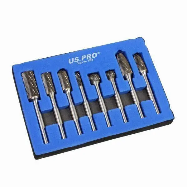 Us Pro Tools 8Pc 6Mm Carbide Burr Set Burrs Tungsten Steel Hole Enlarger 7073 1