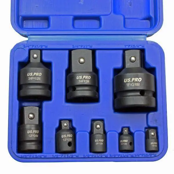 Us Pro Tools 8Pc Impact Adaptor Set, Reducer For Sockets, Wrench 3477 1