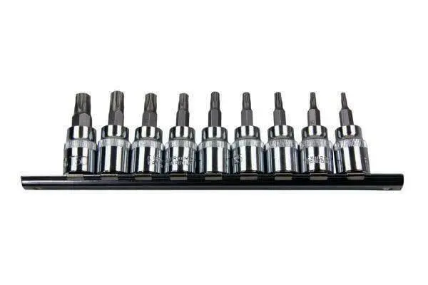 Us Pro Tools 9Pc 3/8" Dr Torx Plus Security Bit Sockets On Rail Tps10 - Tps50 2069 1