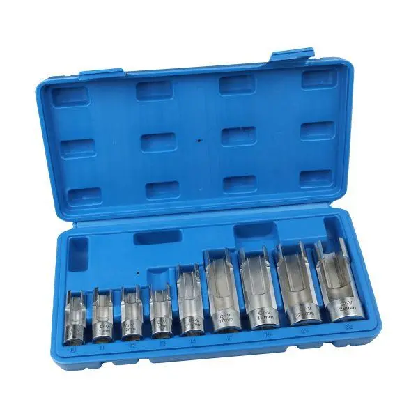 Us Pro Tools 9Pc Difficult Access Slotted Socket Set 10 - 22Mm 3/8" & 1/2" Drive 5560 1