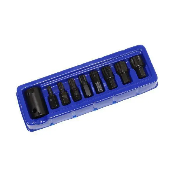 Us Pro Tools 9Pc Impact Spline Bit Set With 1/2" Dr Bit Holder M6 - M18 3996 2