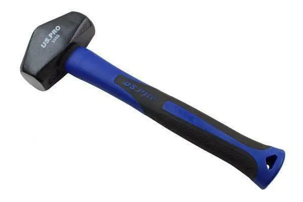 Us Pro Tools Double Faced 2Lb Lump Hammer With Tpr Handle Rubber Grip 3302 1
