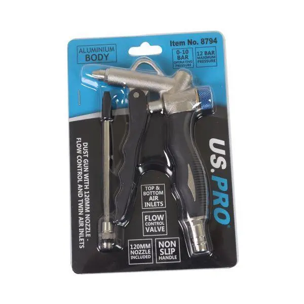 Us Pro Tools Dust Gun With 120Mm Nozzle - Flow Control And Twin Air Inlets 8794 2