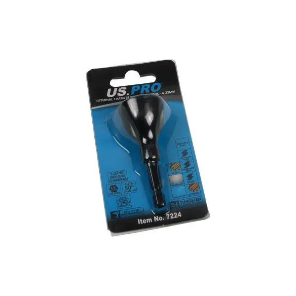 Us Pro Tools External Chamfer Deburring Tools 4-22Mm - 1/4" Hex Drive 7224 2