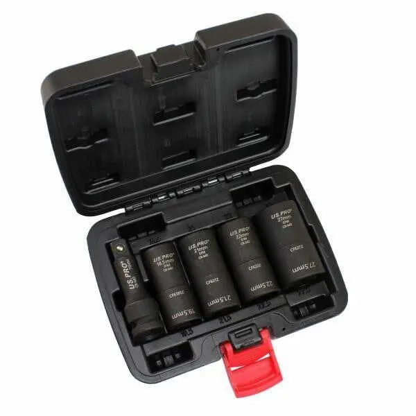 Us Pro Tools Impact Wheel Nut Flip Socket Set 5 Piece 3765 1