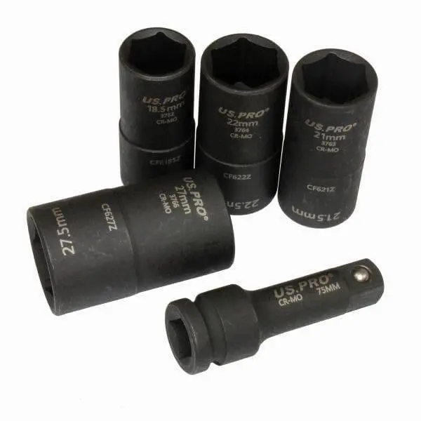 Us Pro Tools Impact Wheel Nut Flip Socket Set 5 Piece 3765 2