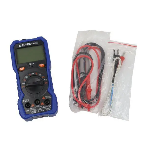 Us Pro Tools Lcd Digital Multimeter - Ncv - Ac & Dc 4-600V 10Ma-10A 6920 1
