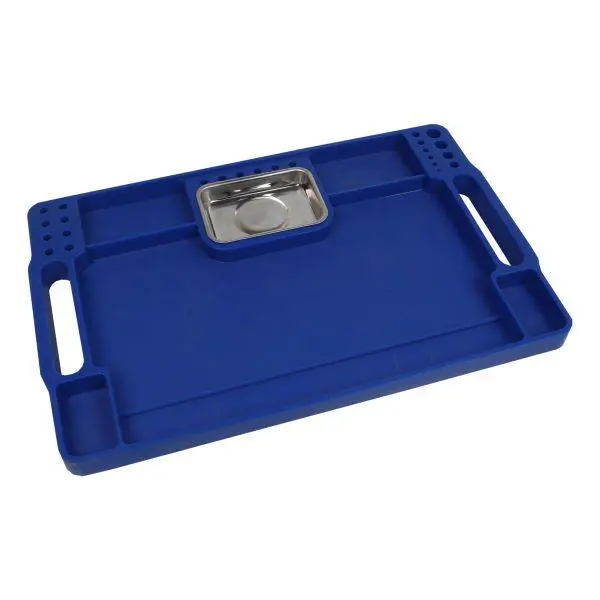 Us Pro Tools Non Slip Flexible Tool Tray With Magnet Parts Compartment 6891 1