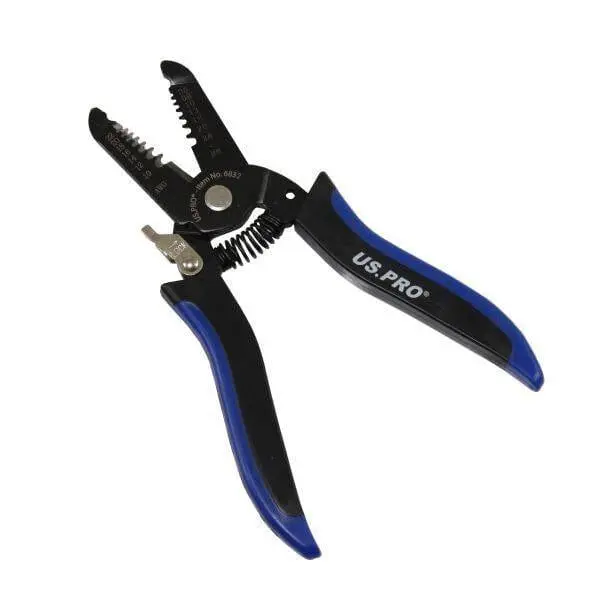 Us Pro Tools Precision Wire Strippers Cutters 7 Inch 0.6 - 2.6Mm Safety Lock 6832 1