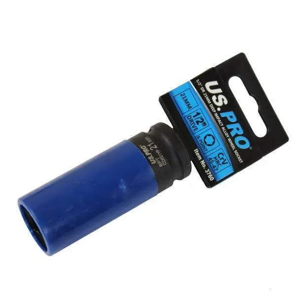 Us Pro Tools Single 1/2" Dr 21Mm Deep Impact Alloy Wheel Socket 3760 2