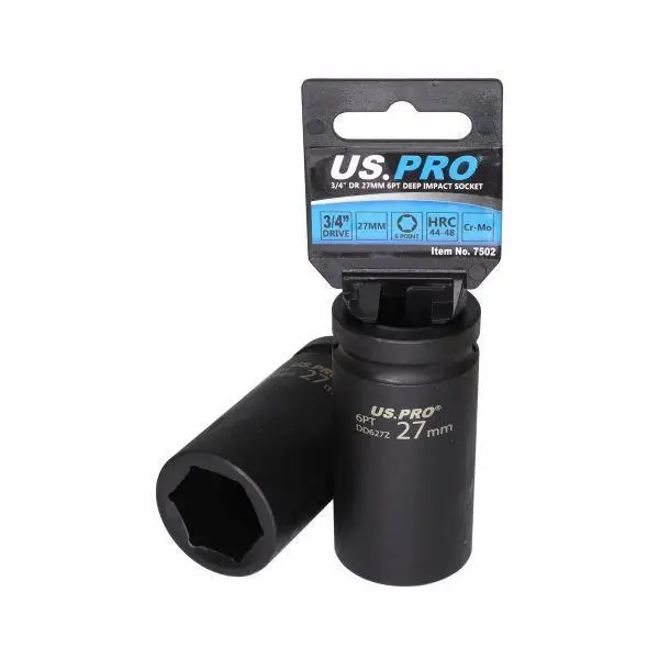 Us Pro Tools Single 3/4" Dr 27Mm 6Pt Deep Impact Socket 7502 1
