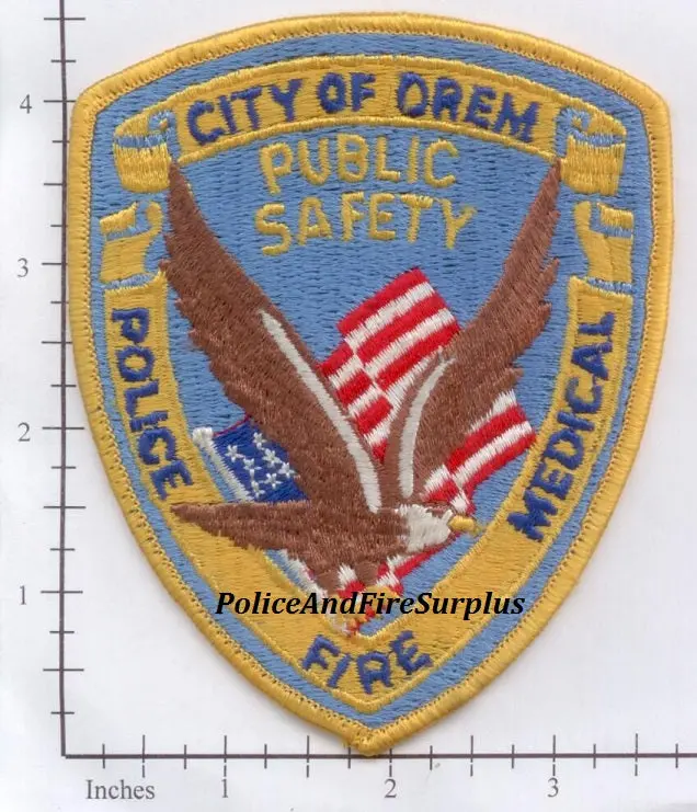 Utah - Orem Public Safety, Police, Fire, Medical Patch 1