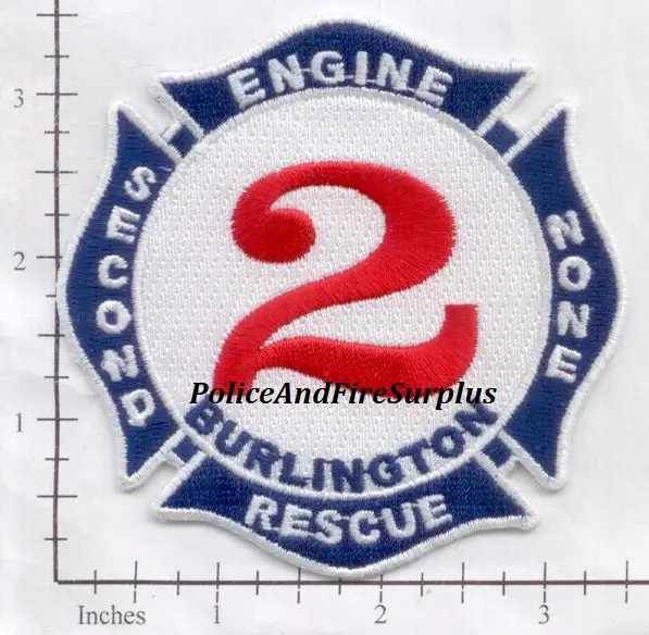 Vermont - Burlington Engine 2 Fire Dept Patch 1
