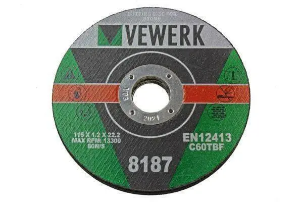 Vewerk 10Pk 115 X 1.2 X 22Mm Stone Cutting Discs 8187 1