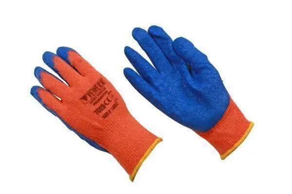 Vewerk 12 Pairs Of Hard Wearing Latex Coated Work Gloves Size 9 / Large 7019 1