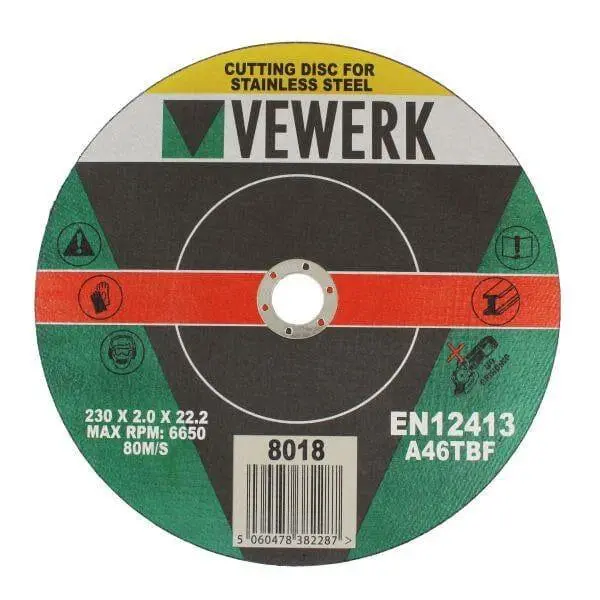 Vewerk 25 Pack Of 230 X 2 X 22Mm Metal Cutting Discs For Metals 8018 1
