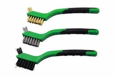 Vewerk 3Pc Mini Wire Brush Set Nylon Brass Steel Brushes Cleaning 175Mm 2134 1