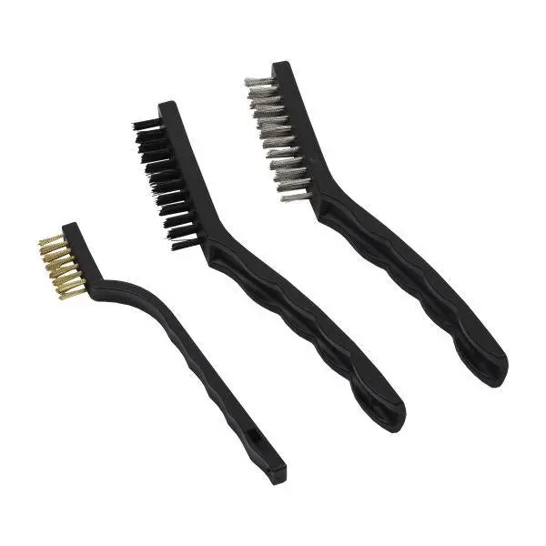 Vewerk 3Pc Wire Brush Set Brass Nylon Stainless Steel Cleaning Set 2180 1