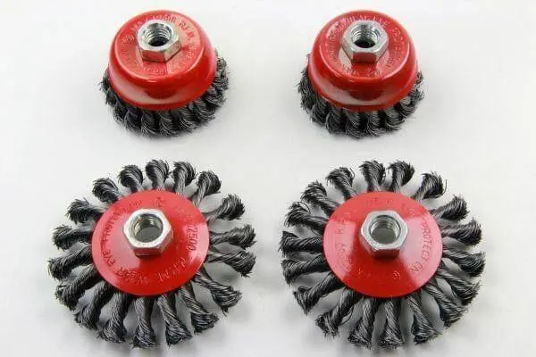 Vewerk 4Pc Wire Cup & Wheel Brush Set - Steel Twist Knot 2130 1